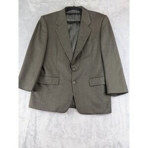 kHickey Freeman Barney's NY Mens Wool Sport Coat Blazer 42S Gray 2Btn USA Lined